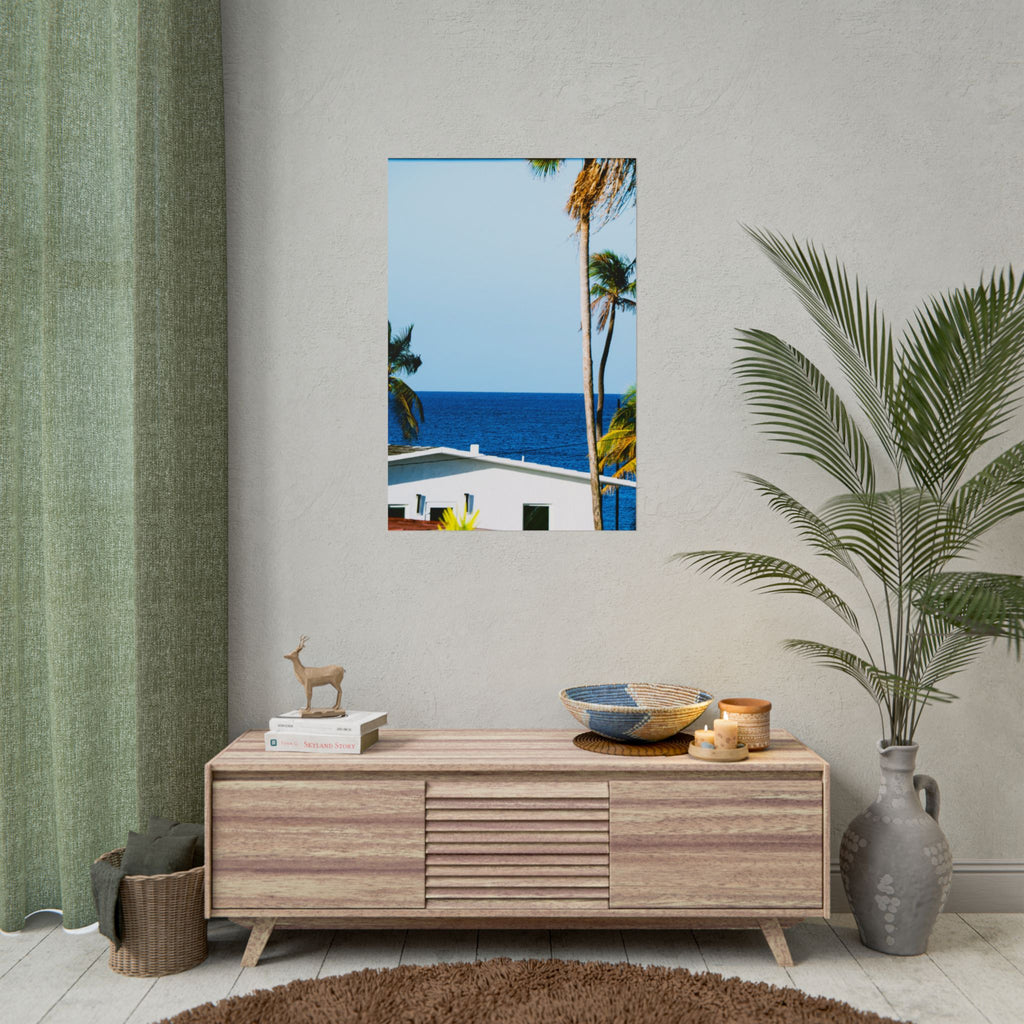 Ocean Park - Rolled Palm Tree Seascape Wall Art