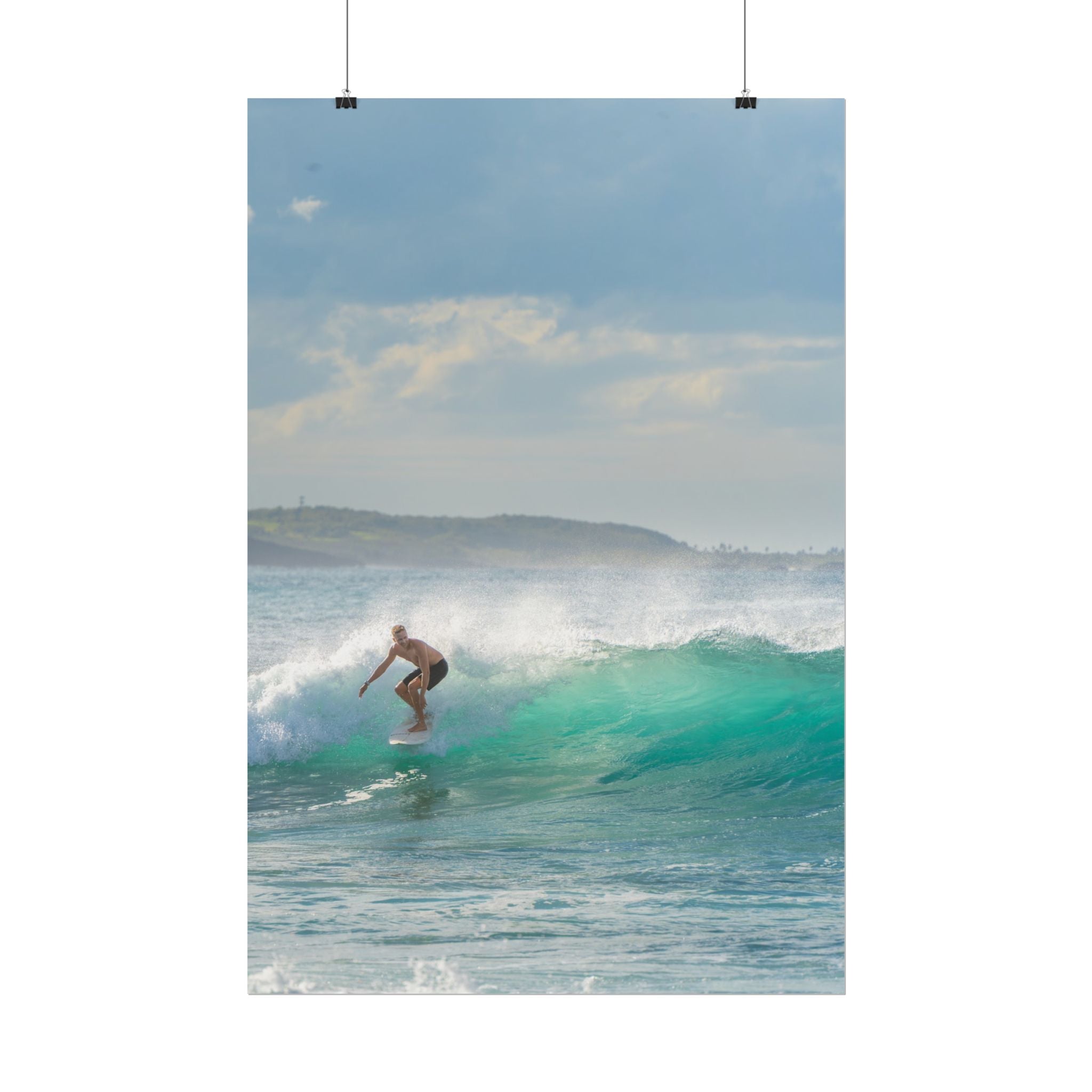 Surf Photography Poster — Ocean Wave Surfer Rolled Art Print