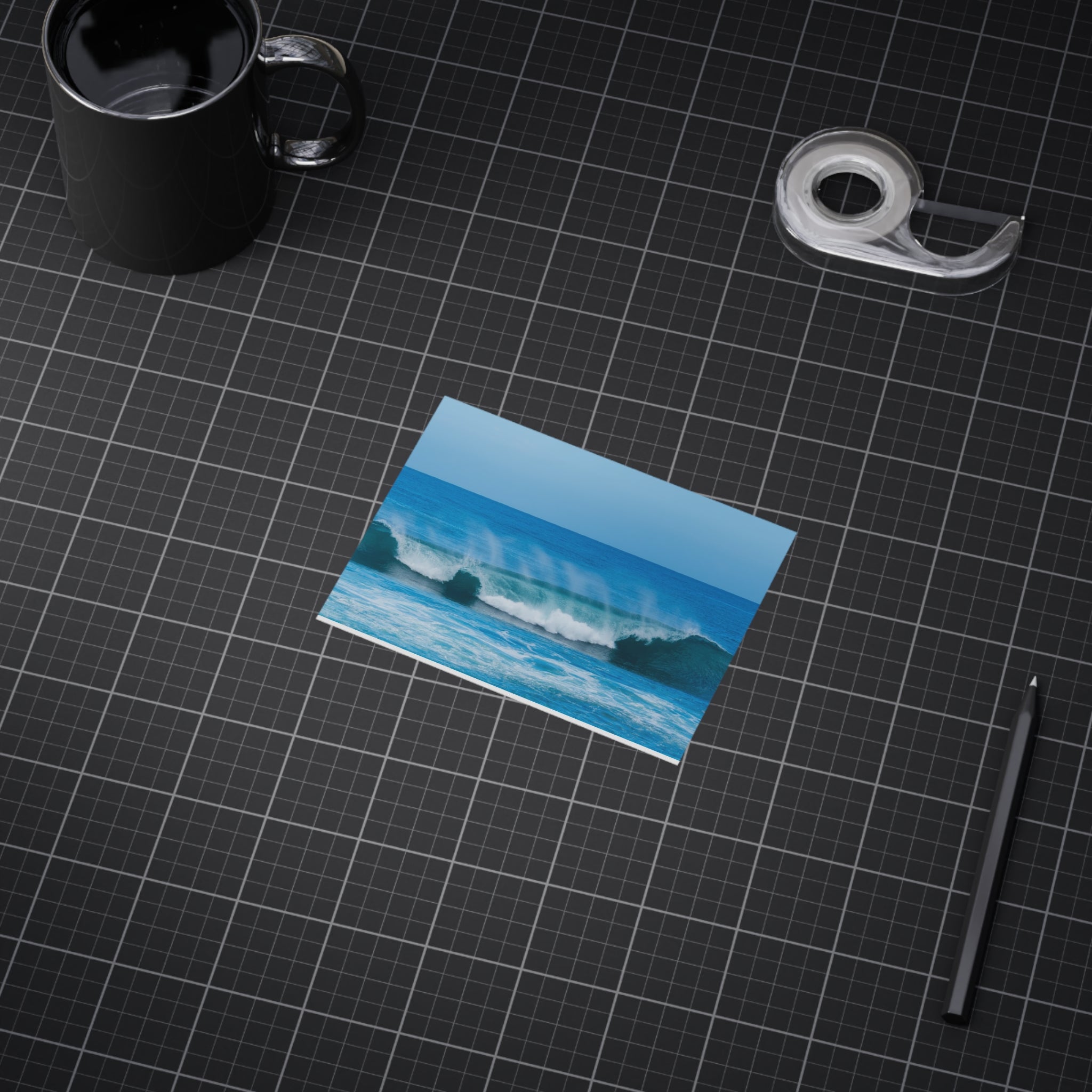 Ocean Wave Photo Print — Blue Surf Seascape Unframed Art