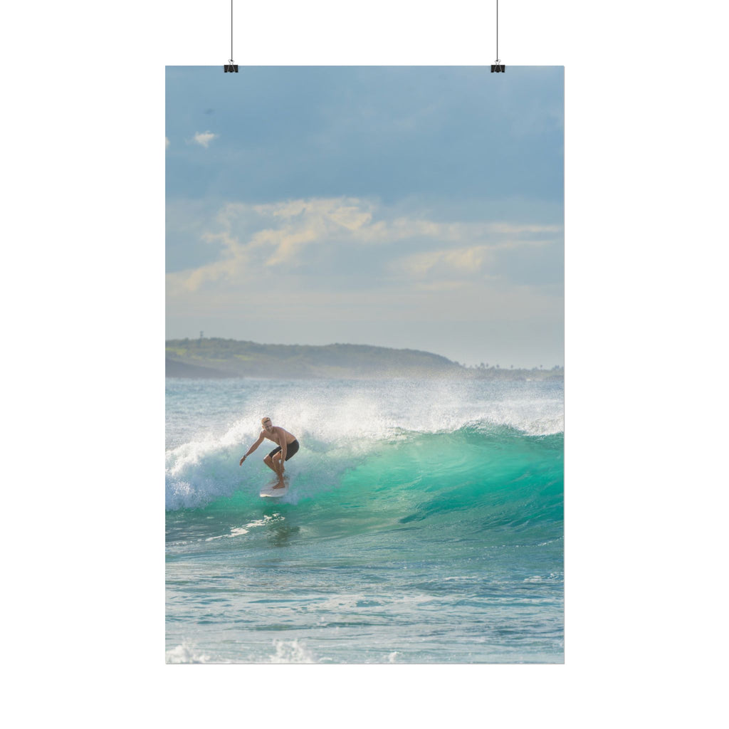 Surf Photography Poster — Ocean Wave Surfer Rolled Art Print