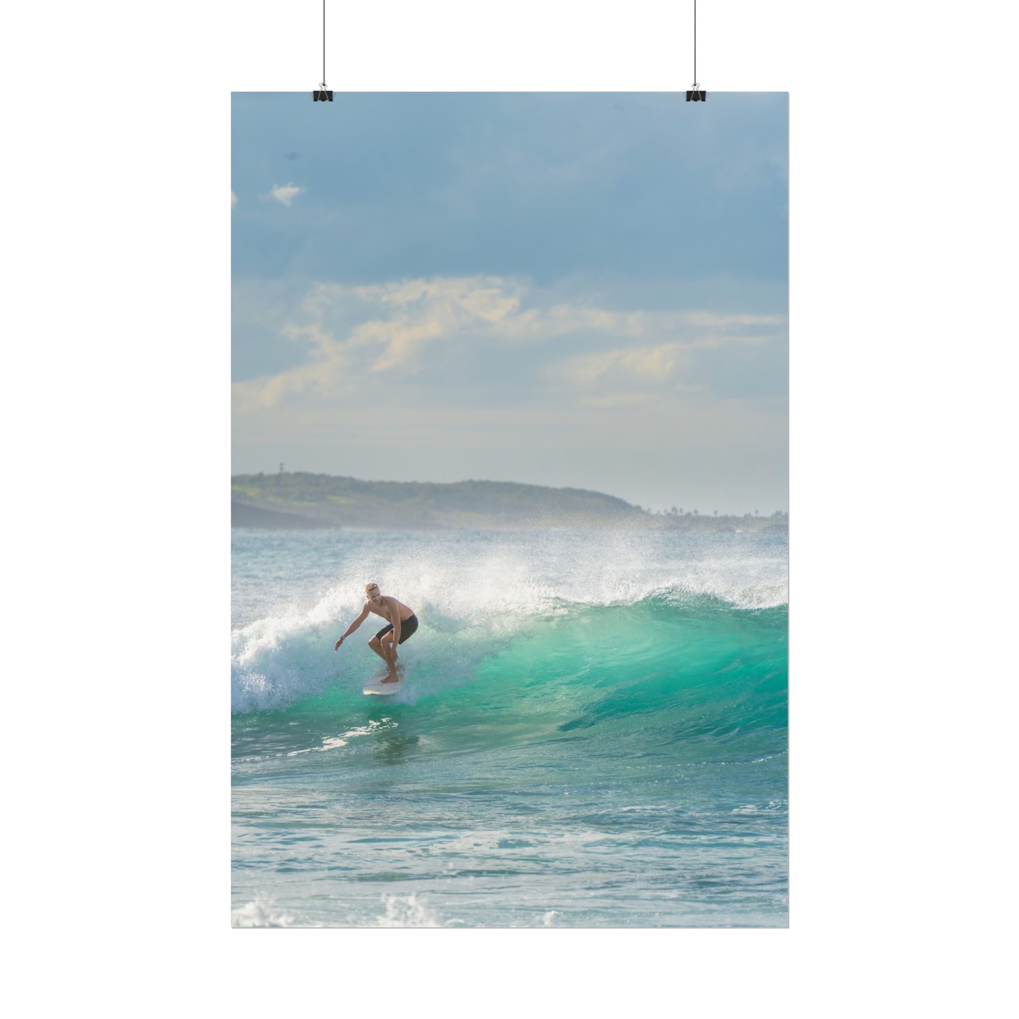 Surf Photography Poster — Ocean Wave Surfer Rolled Art Print
