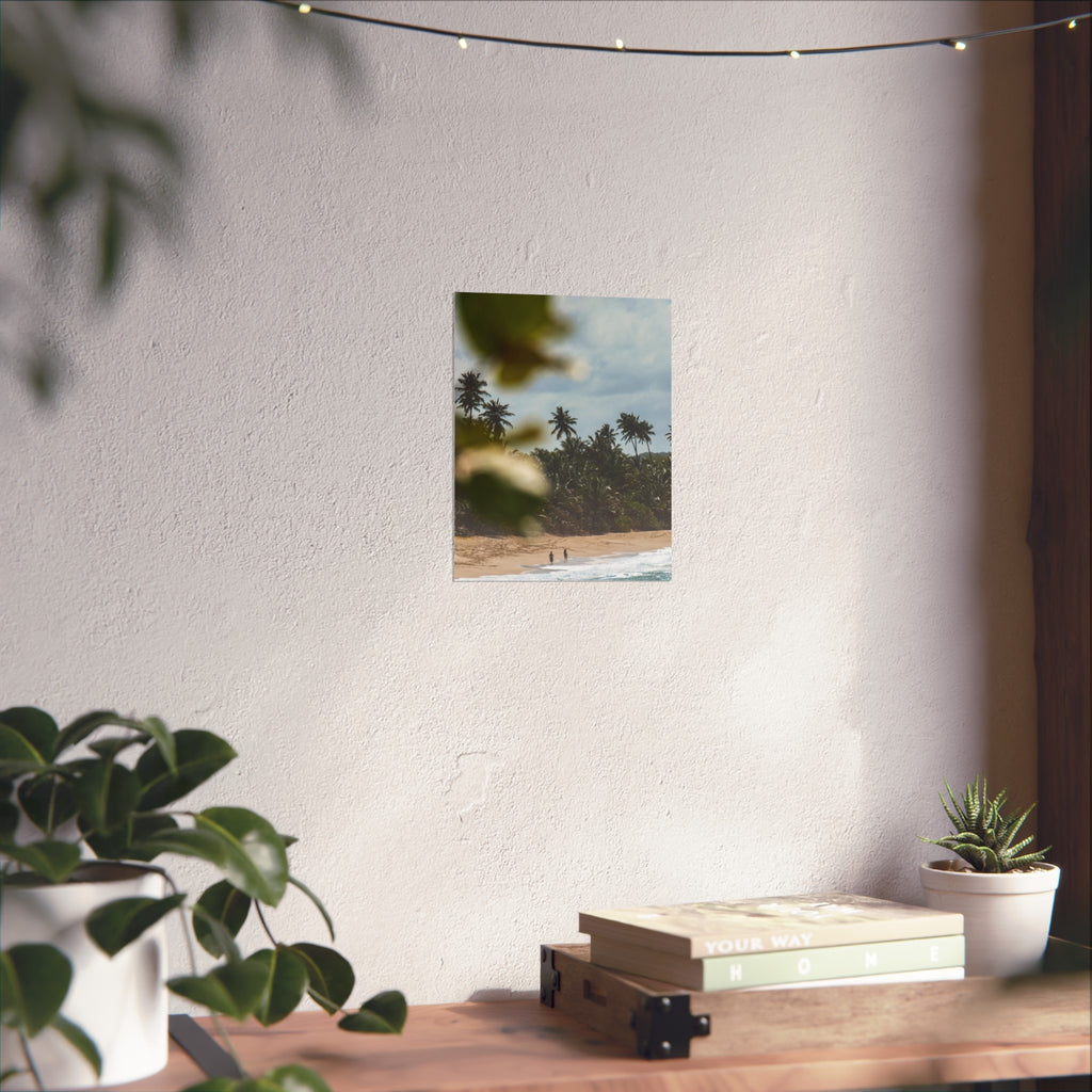 Tropical Beach Fine Art Poster — Palm Trees & Seaside Calm
