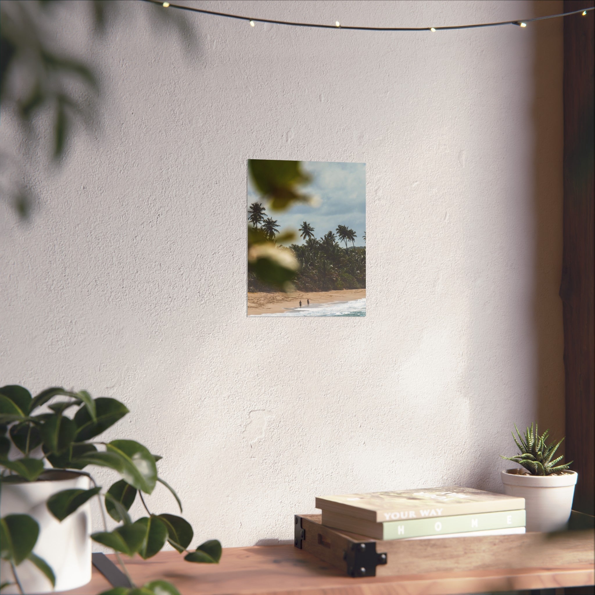 Tropical Beach Fine Art Poster — Palm Trees & Seaside Calm