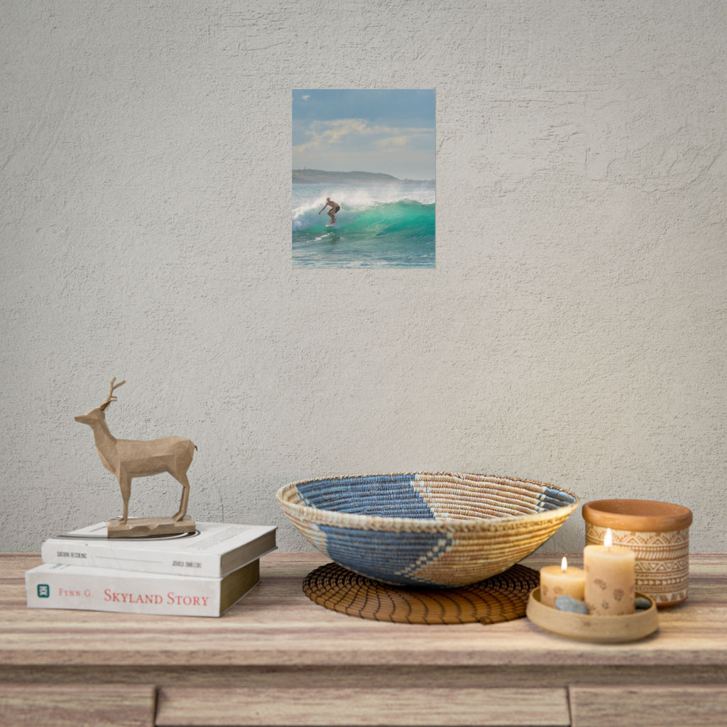 Surf Photography Poster — Ocean Wave Surfer Rolled Art Print