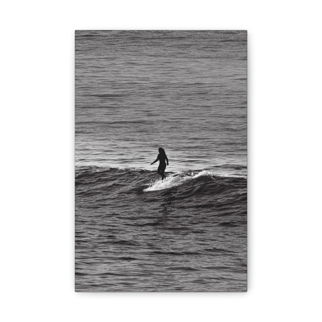Surfing Silhouette Canvas Print — Ocean Beach, CA