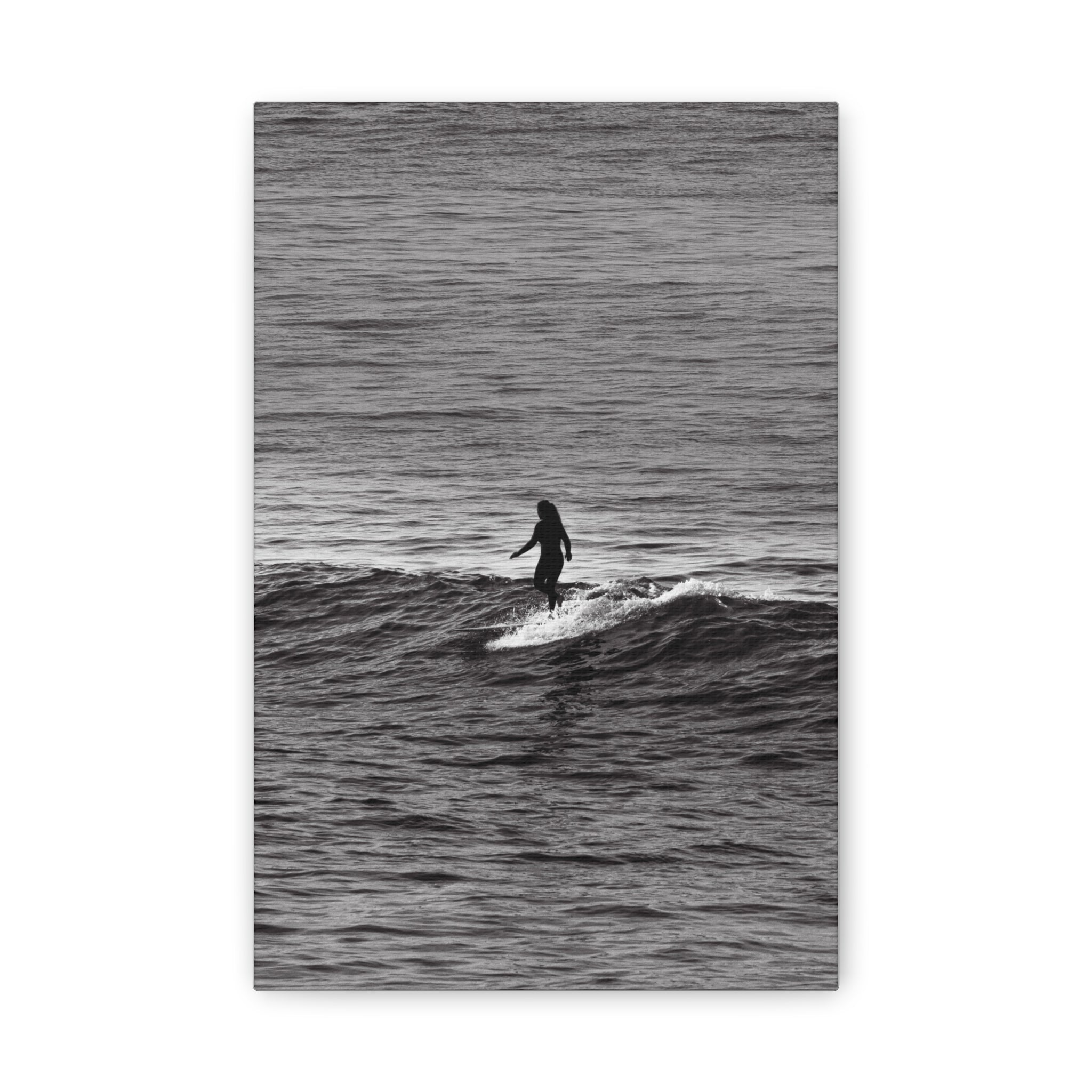 Surfing Silhouette Canvas Print — Ocean Beach, CA