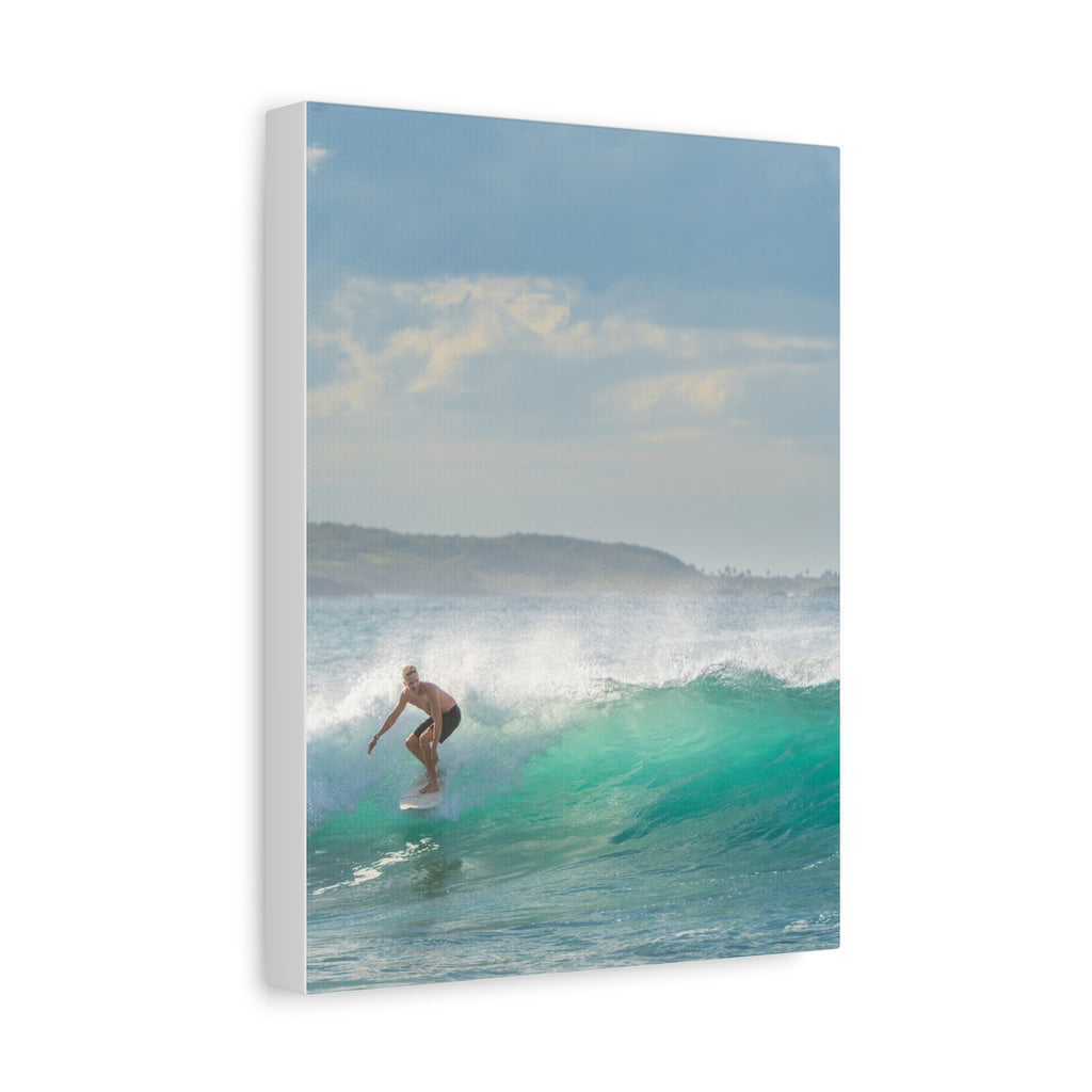 Surfing Canvas Wall Art — Matte Stretched Ocean Wave Print