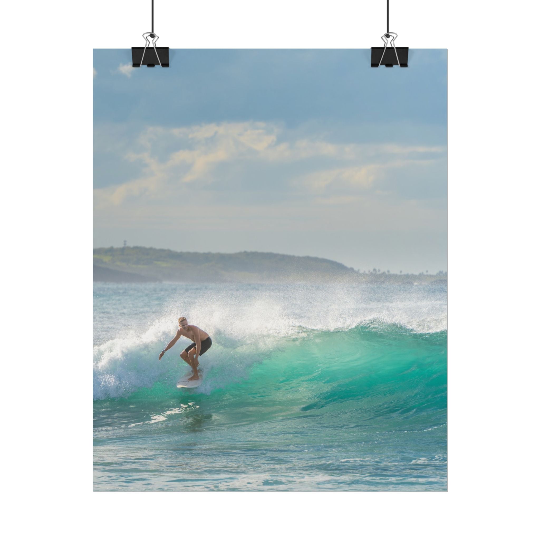 Surf Photography Poster — Ocean Wave Surfer Rolled Art Print