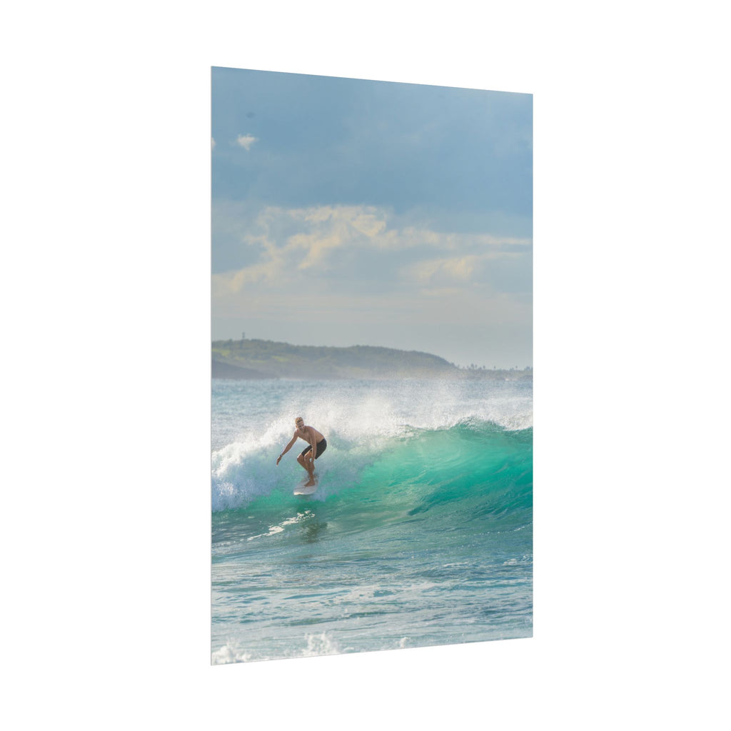 Surf Photography Poster — Ocean Wave Surfer Rolled Art Print