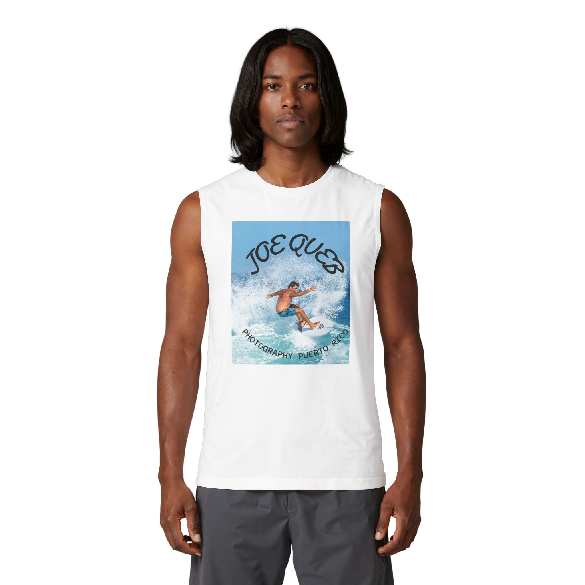 Surf Photo Muscle Tank — "Joe Quez" Puerto Rico Photography Tank Top