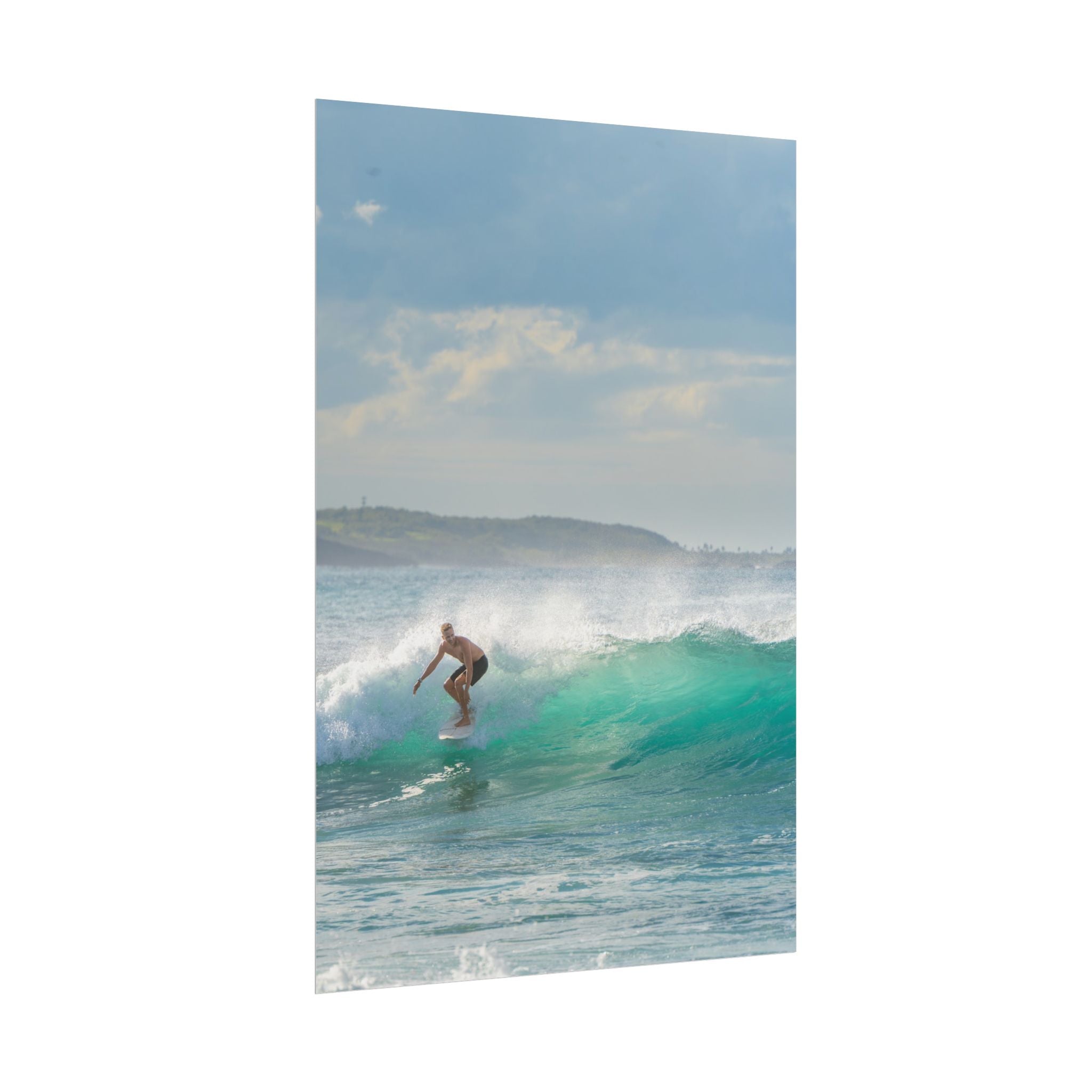 Surf Photography Poster — Ocean Wave Surfer Rolled Art Print