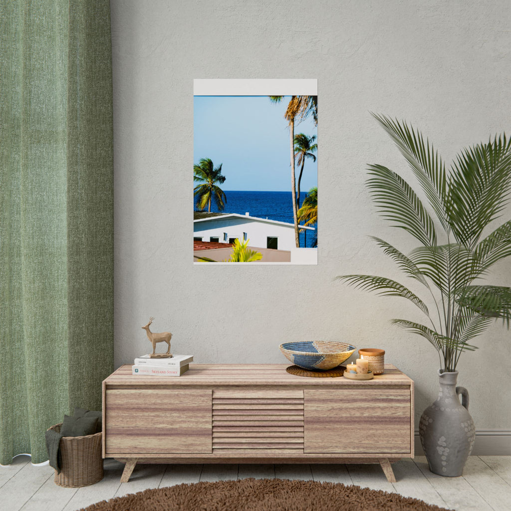 Ocean Park - Rolled Palm Tree Seascape Wall Art