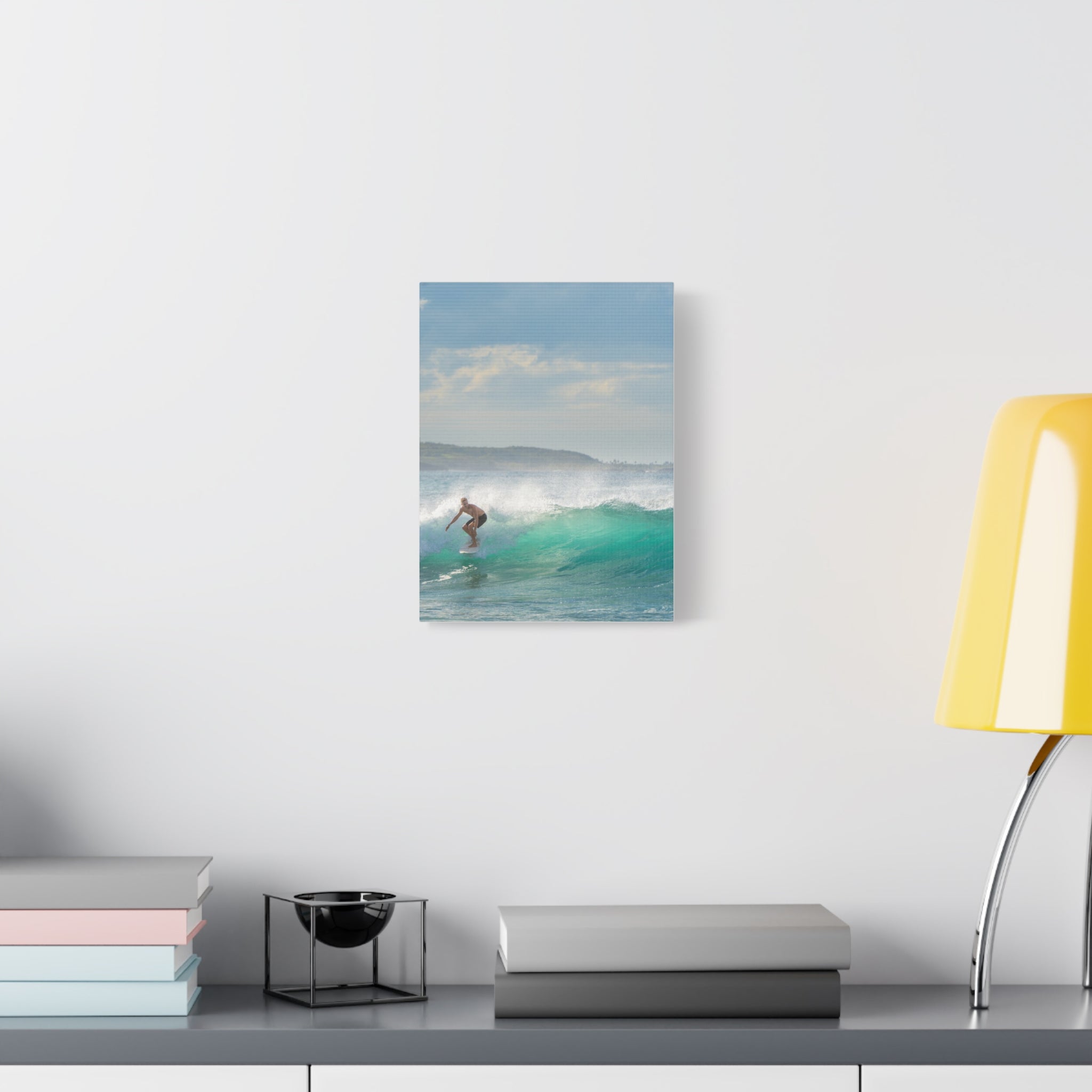 Surfing Canvas Wall Art — Matte Stretched Ocean Wave Print