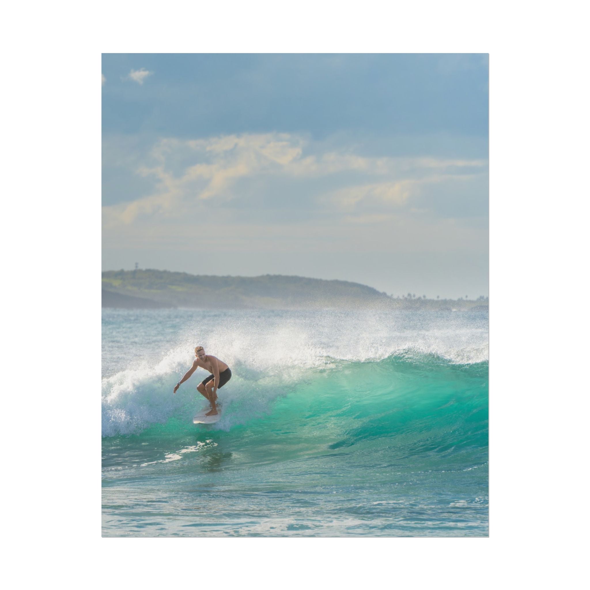 Surf Photography Poster — Ocean Wave Surfer Rolled Art Print