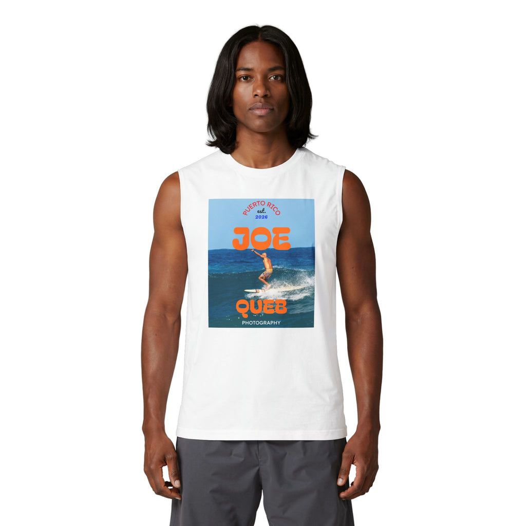 Joe Quee Surf Photo Muscle Tank — Vintage Ocean Surfing Tee
