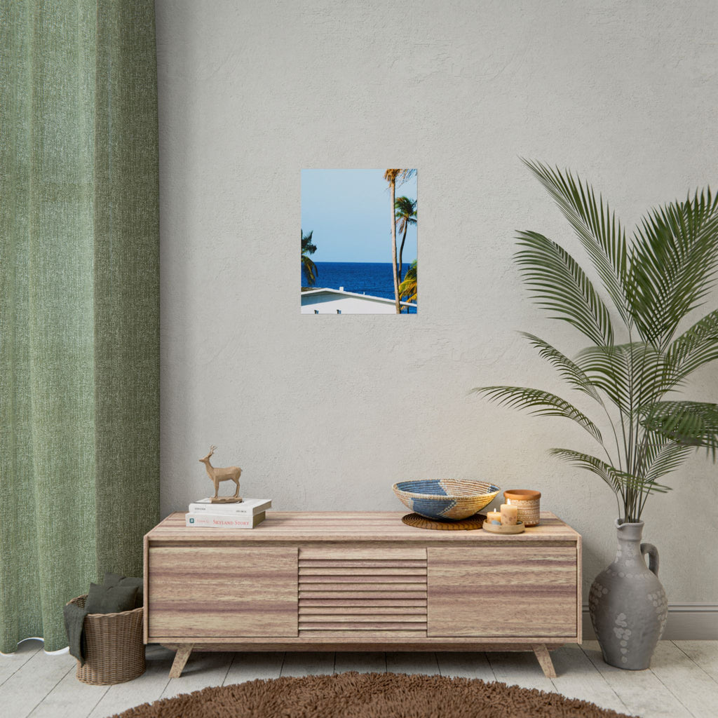 Ocean Park - Rolled Palm Tree Seascape Wall Art
