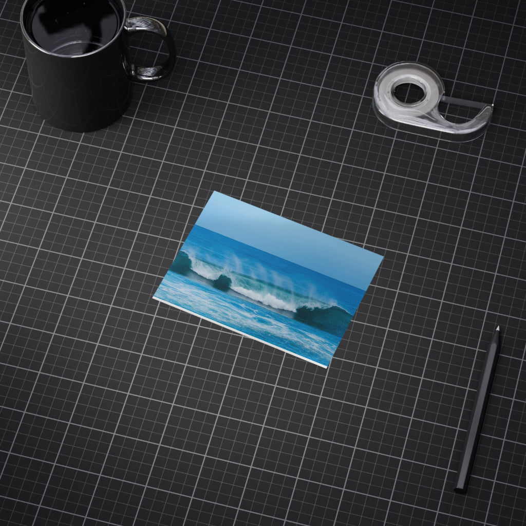 Ocean Wave Photo Print — Blue Surf Seascape Unframed Art