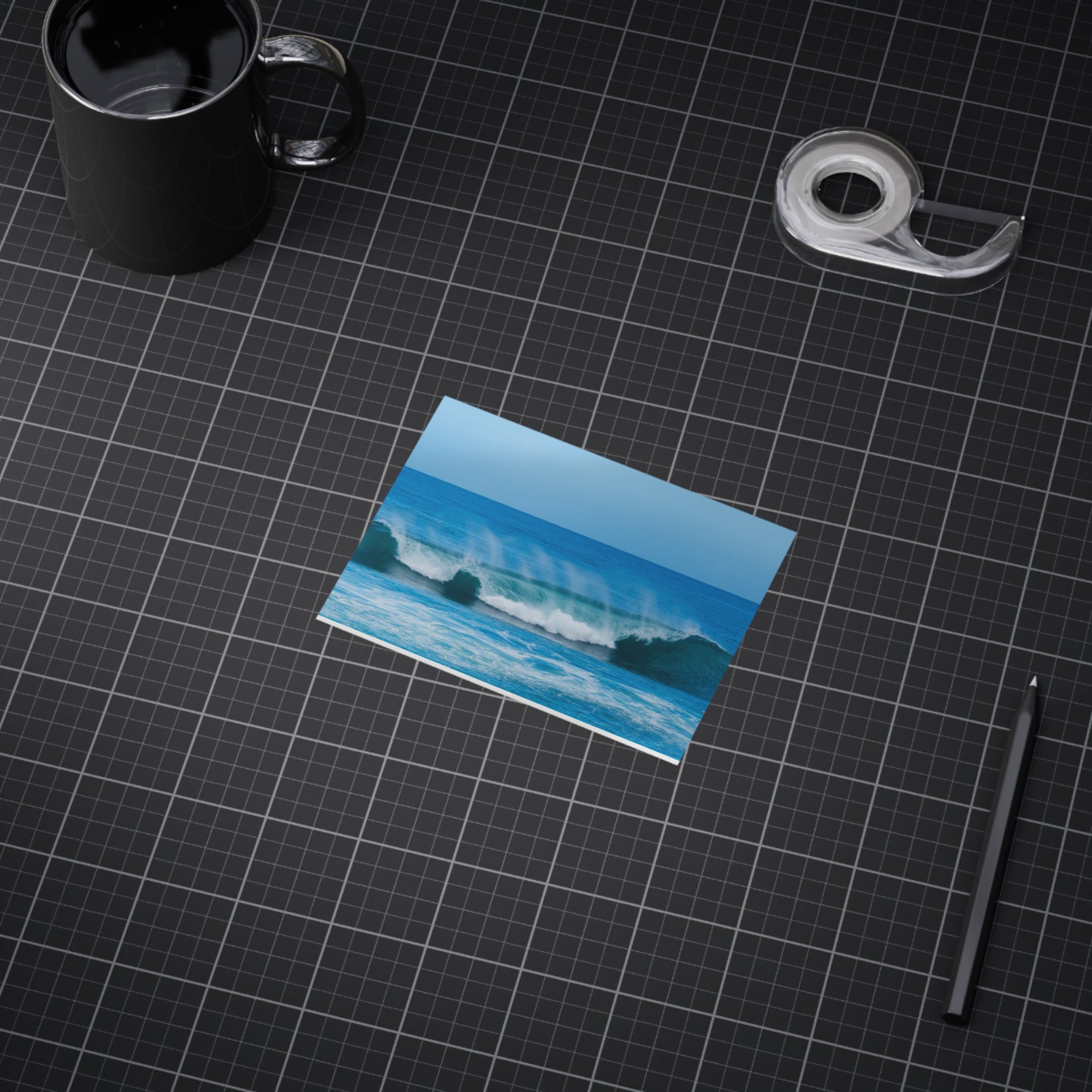 Ocean Wave Photo Print — Blue Surf Seascape Unframed Art