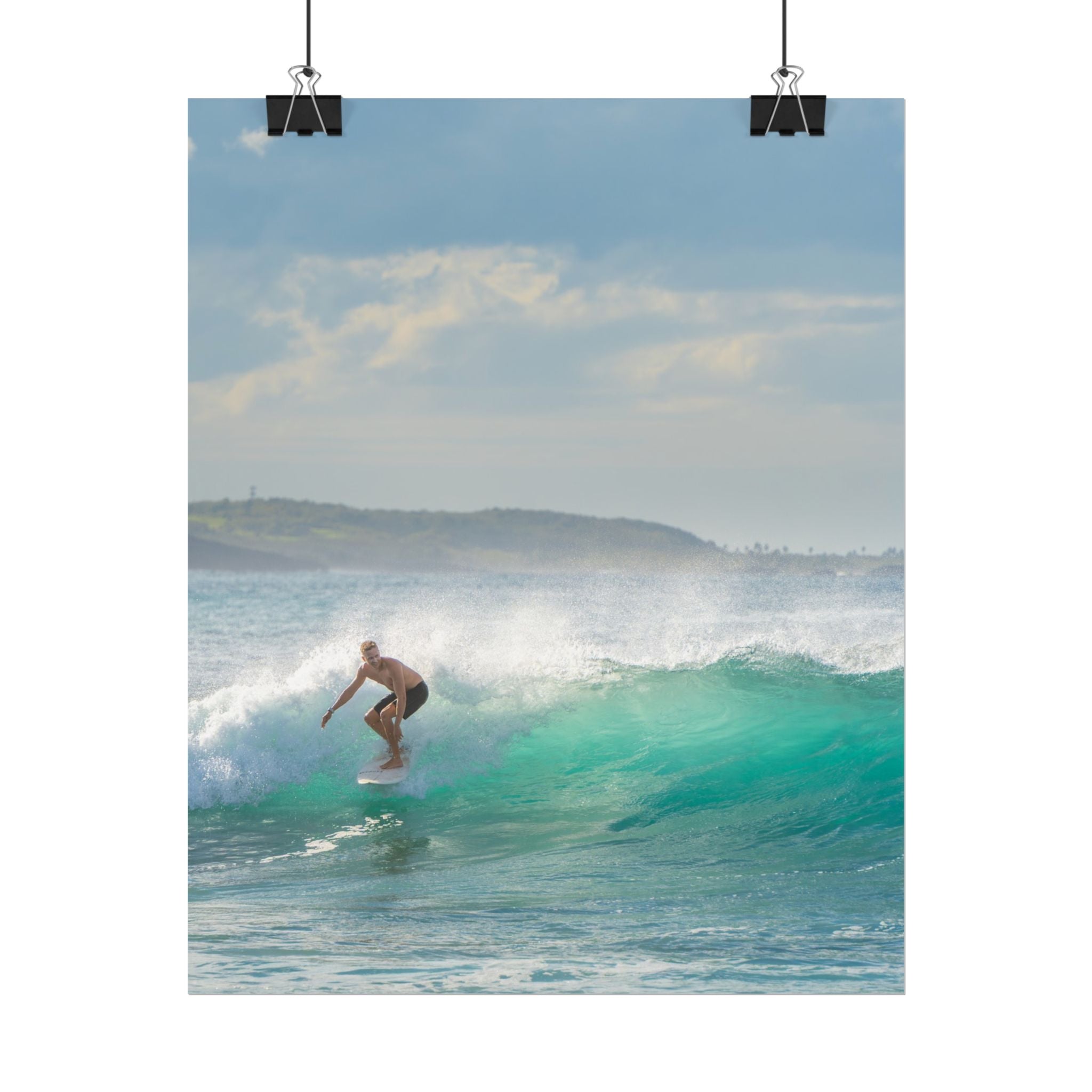 Surf Photography Poster — Ocean Wave Surfer Rolled Art Print