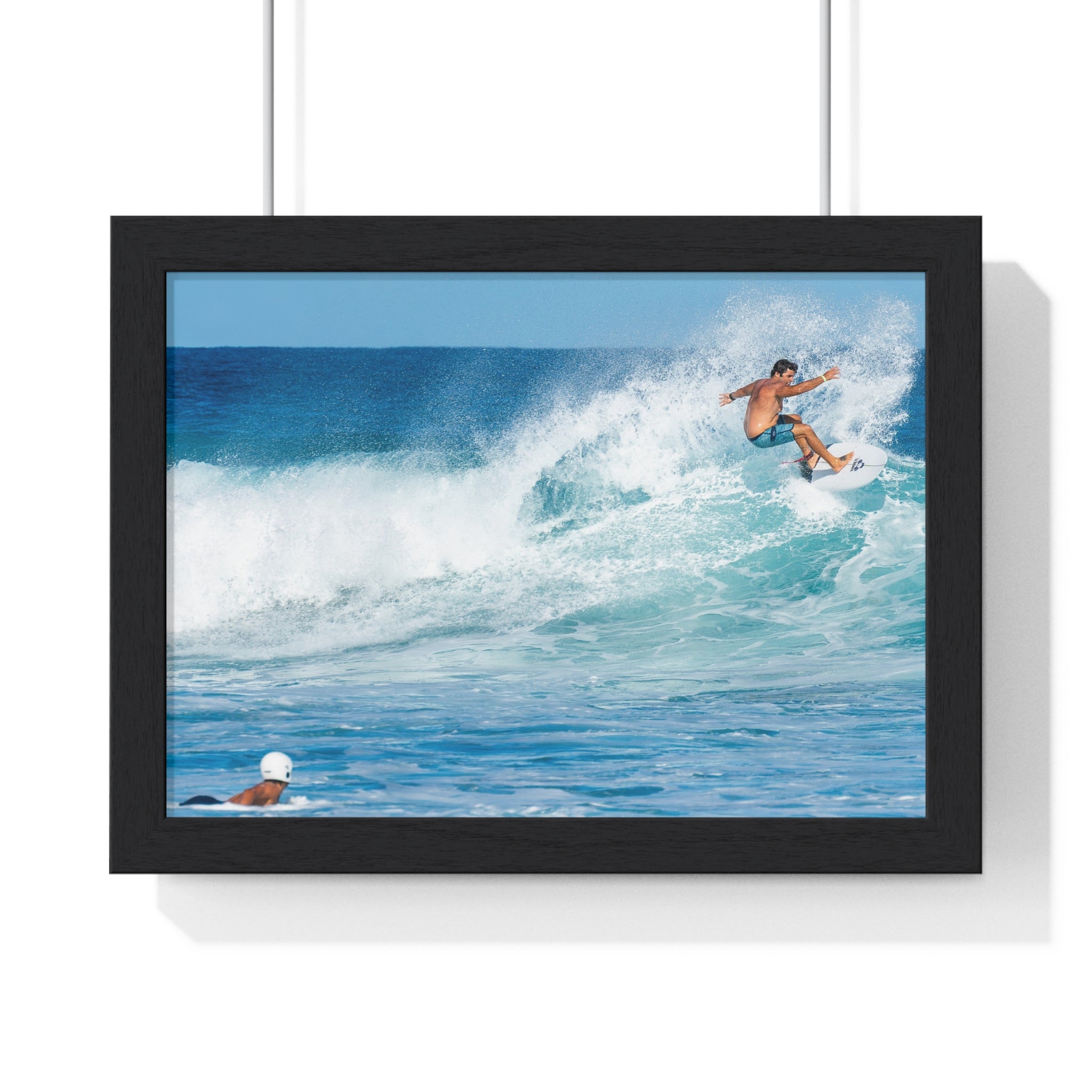 Surfer Wave Horizontal Framed Poster – Ocean Beach Wall Art