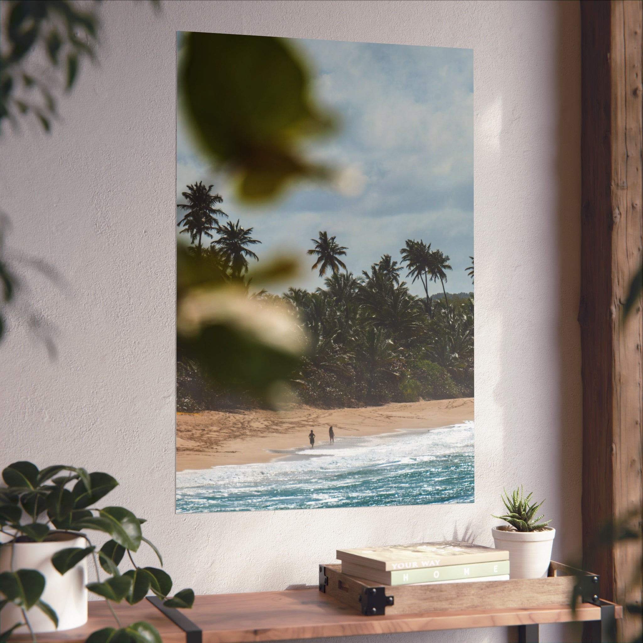 Tropical Beach Fine Art Poster — Palm Trees & Seaside Calm