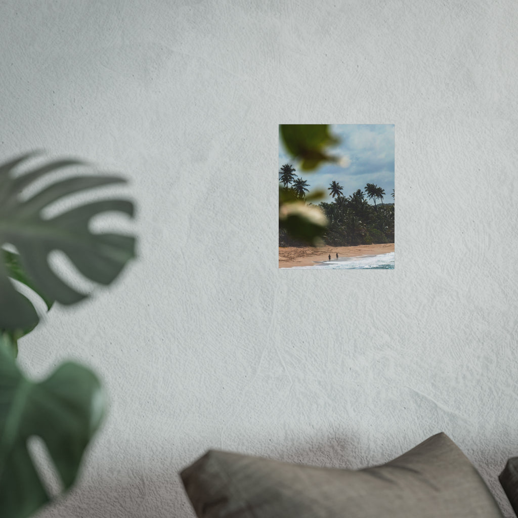 Tropical Beach Fine Art Poster — Palm Trees & Seaside Calm