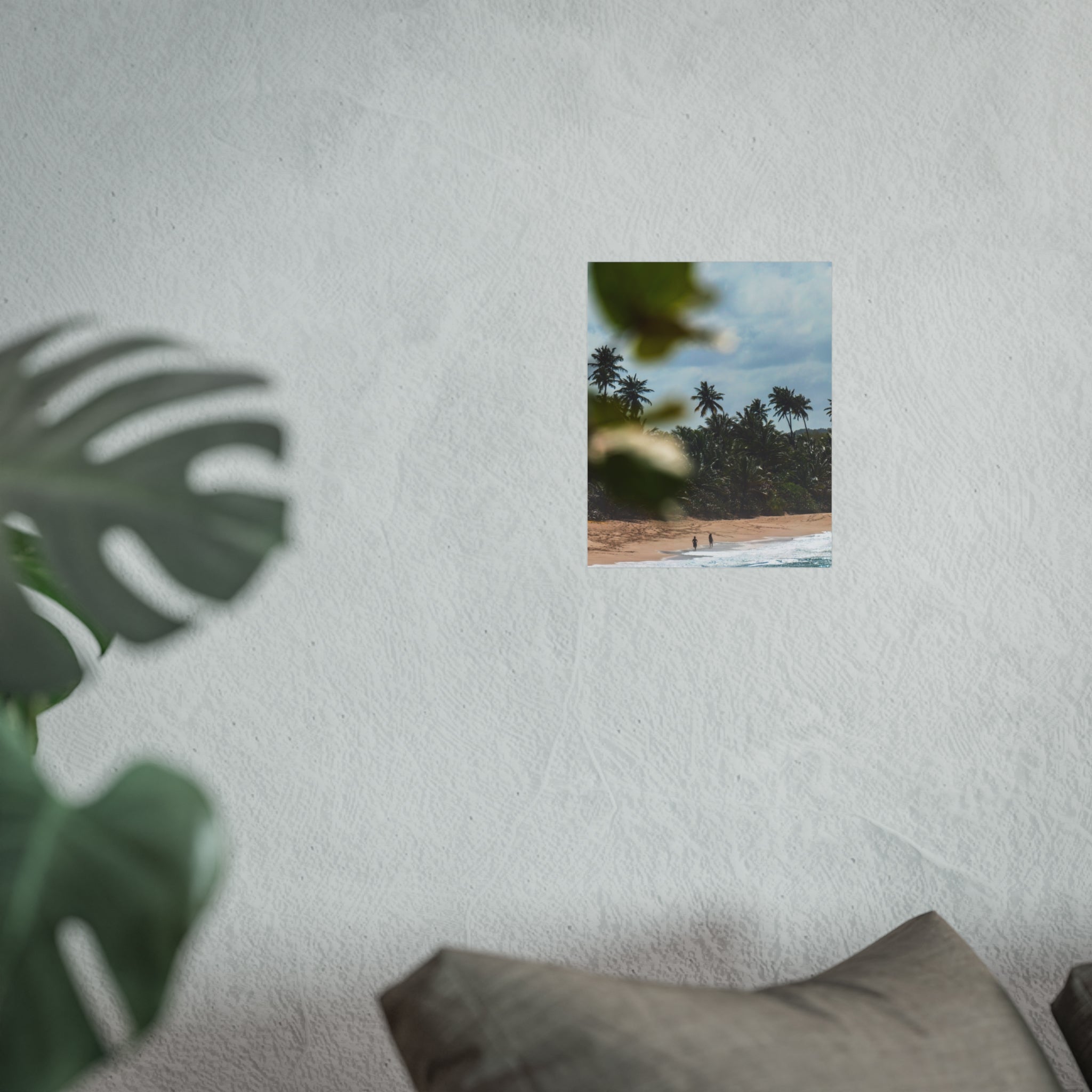 Tropical Beach Fine Art Poster — Palm Trees & Seaside Calm