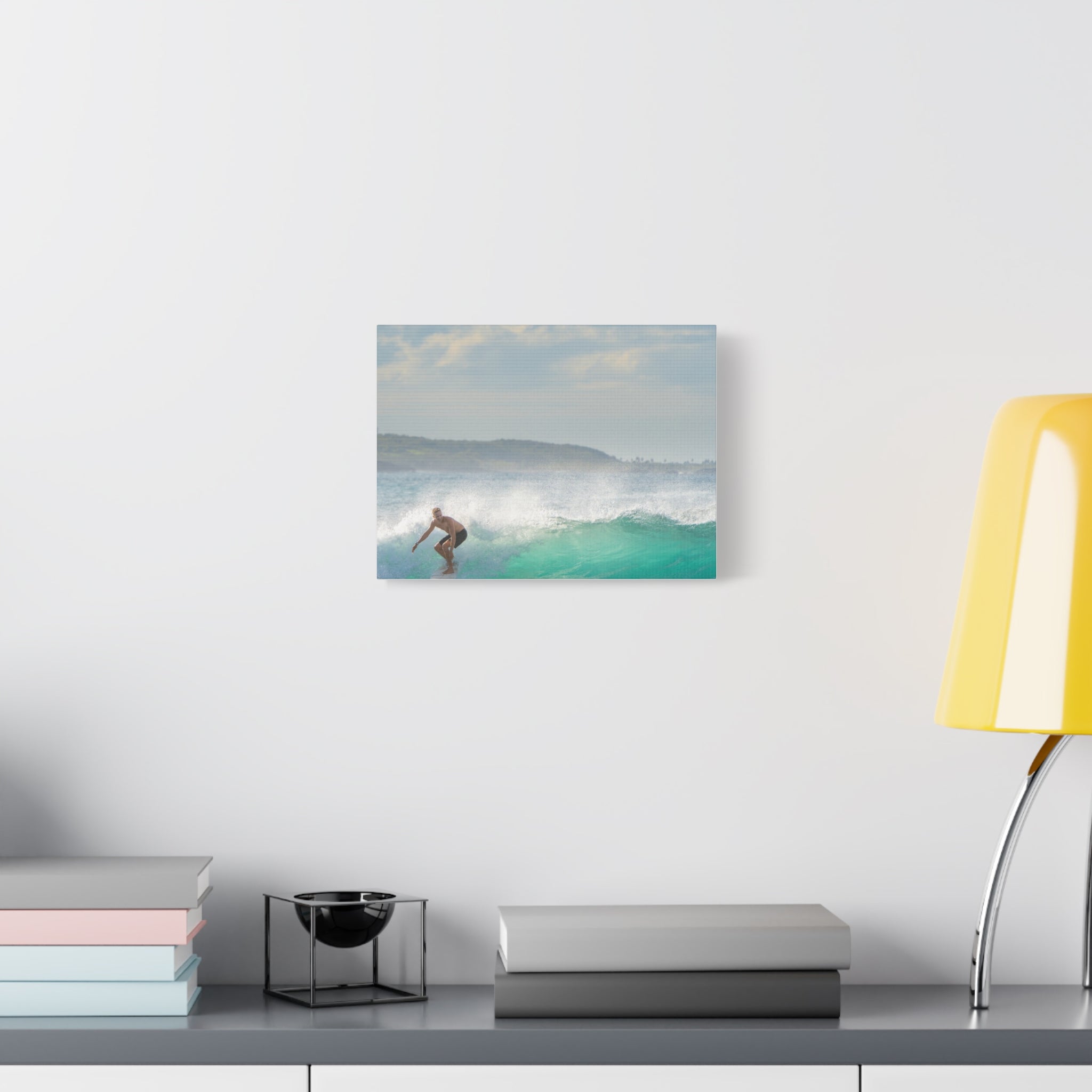 Surfing Canvas Wall Art — Matte Stretched Ocean Wave Print