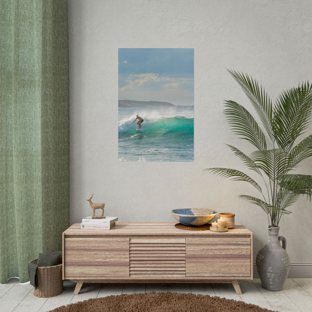 Surf Photography Poster — Ocean Wave Surfer Rolled Art Print