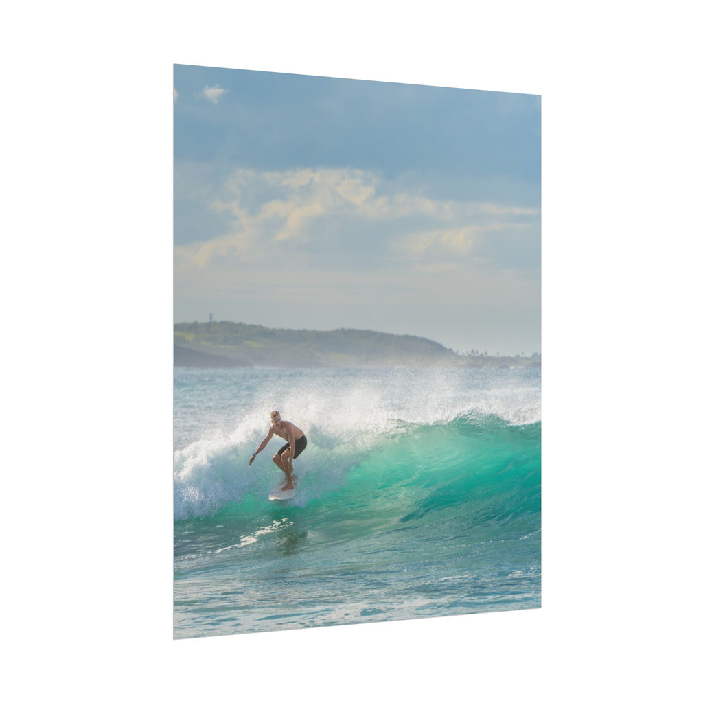 Surf Photography Poster — Ocean Wave Surfer Rolled Art Print