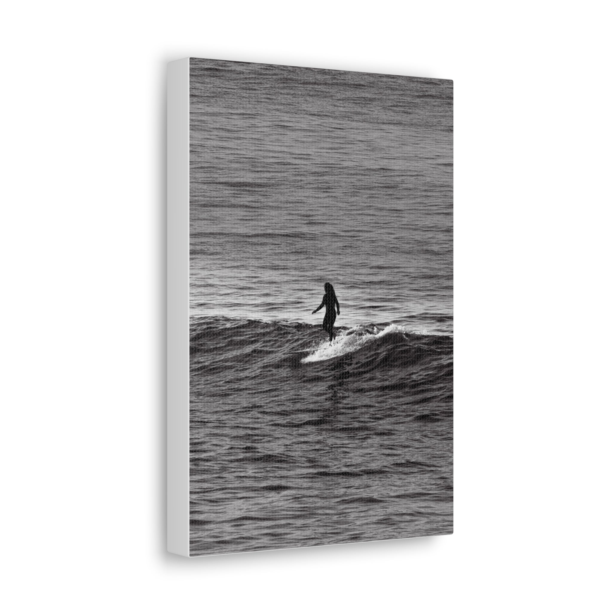 Surfing Silhouette Canvas Print — Ocean Beach, CA
