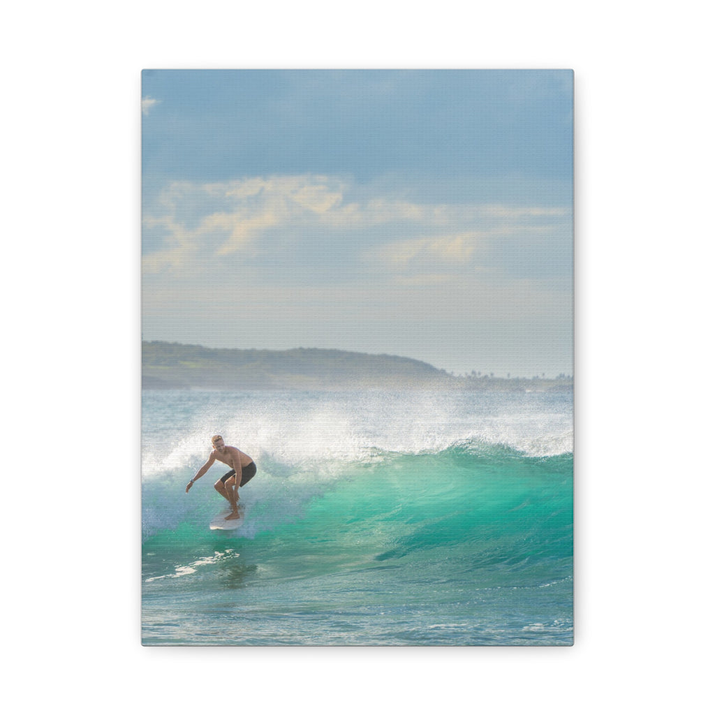 Surfing Canvas Wall Art — Matte Stretched Ocean Wave Print