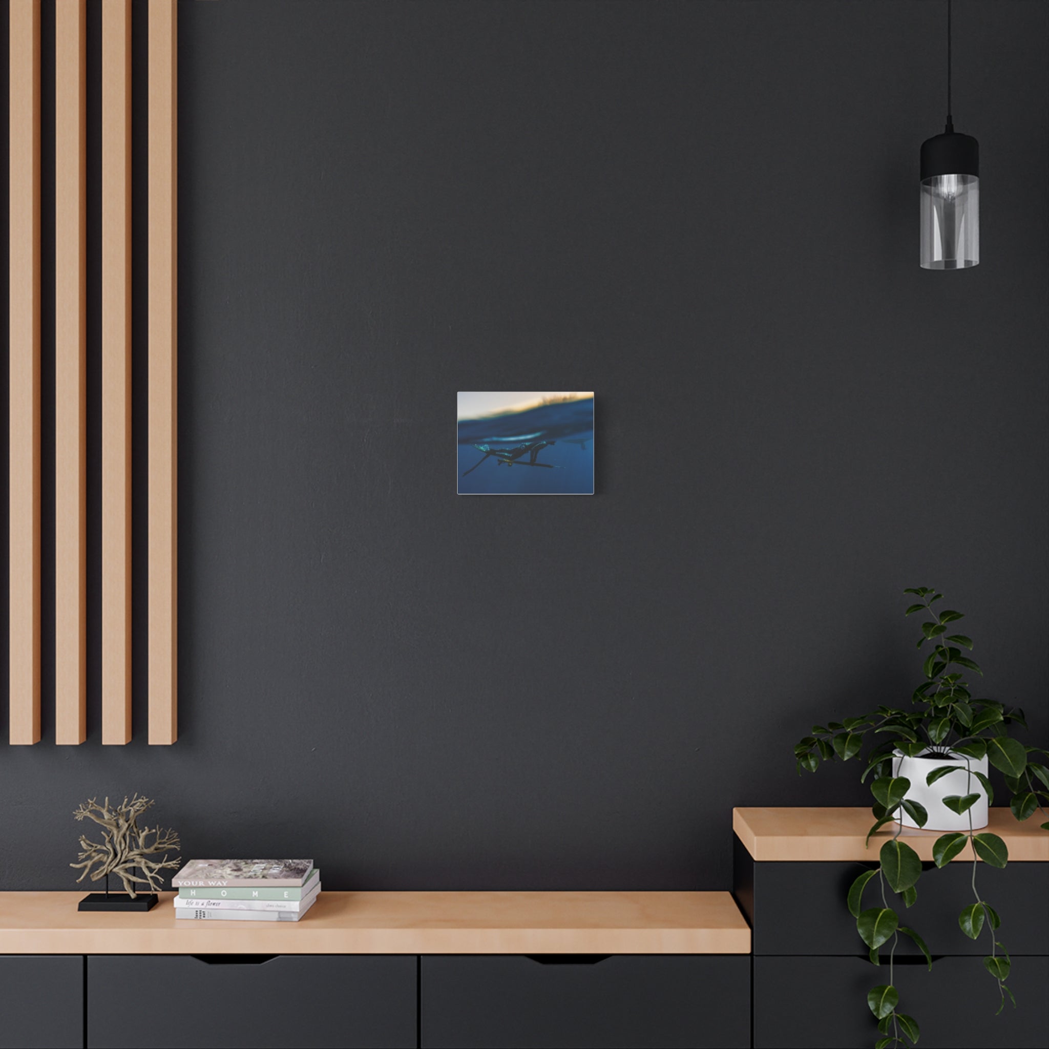 Underwater Spearfishing Canvas Wall Art — Matte Stretched 1.25"